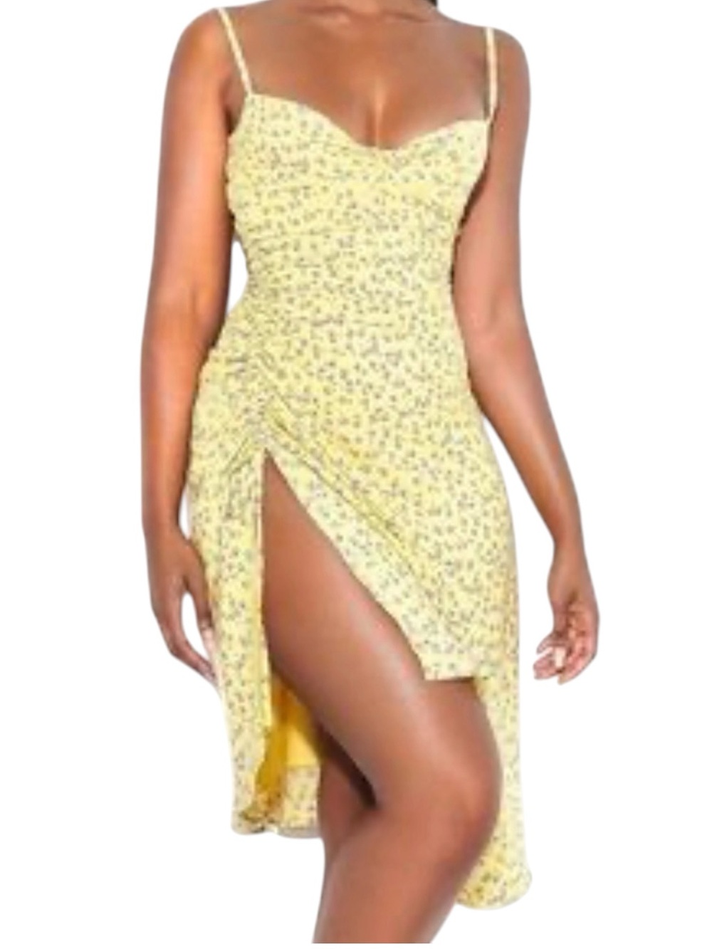 Miss Circle Asymmetric Slip Dress Cowl Neck Summer Wedding Guest Coquette Party